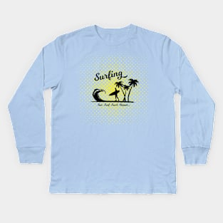 Sun Surf Sand Repeat Kids Long Sleeve T-Shirt